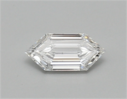 Picture of Lab Created Diamond 0.34 Carats, LONG HEXAGON with  Cut, D Color, vs1 Clarity and Certified by IGI