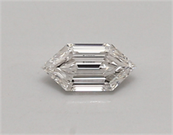 Picture of Lab Created Diamond 0.34 Carats, LONG HEXAGON with  Cut, F Color, vs1 Clarity and Certified by IGI