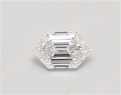 Picture of Lab Created Diamond 0.34 Carats, LONG HEXAGON with  Cut, D Color, vvs2 Clarity and Certified by IGI