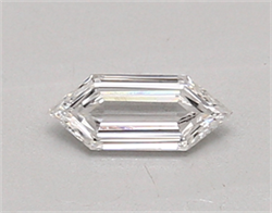 Picture of Lab Created Diamond 0.34 Carats, LONG HEXAGON with  Cut, D Color, vvs2 Clarity and Certified by IGI