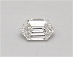 Picture of Lab Created Diamond 0.33 Carats, LONG HEXAGON with  Cut, D Color, vvs1 Clarity and Certified by IGI