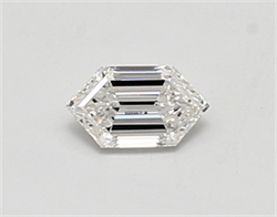 Picture of Lab Created Diamond 0.33 Carats, LONG HEXAGON with  Cut, D Color, if Clarity and Certified by IGI