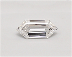 Picture of Lab Created Diamond 0.32 Carats, LONG HEXAGON with  Cut, D Color, vs1 Clarity and Certified by IGI