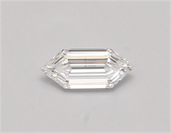Picture of Lab Created Diamond 0.31 Carats, LONG HEXAGON with  Cut, D Color, vvs1 Clarity and Certified by IGI