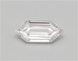 Picture of Lab Created Diamond 0.31 Carats, LONG HEXAGON with  Cut, D Color, vvs2 Clarity and Certified by IGI