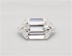 Picture of Lab Created Diamond 0.31 Carats, LONG HEXAGON with  Cut, D Color, vvs2 Clarity and Certified by IGI
