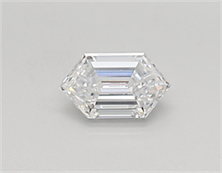 Picture of Lab Created Diamond 0.30 Carats, LONG HEXAGON with  Cut, D Color, vvs2 Clarity and Certified by IGI