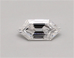 Picture of Lab Created Diamond 0.30 Carats, LONG HEXAGON with  Cut, D Color, if Clarity and Certified by IGI