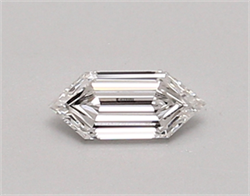 Picture of Lab Created Diamond 0.30 Carats, LONG HEXAGON with  Cut, E Color, vvs1 Clarity and Certified by IGI