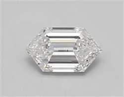 Picture of Lab Created Diamond 0.56 Carats, LONG HEXAGON with  Cut, D Color, vs1 Clarity and Certified by IGI