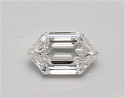 Picture of Lab Created Diamond 0.38 Carats, LONG HEXAGON with  Cut, D Color, vs1 Clarity and Certified by IGI