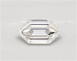 Picture of Lab Created Diamond 0.37 Carats, LONG HEXAGON with  Cut, D Color, vvs1 Clarity and Certified by IGI