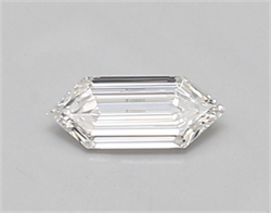 Picture of Lab Created Diamond 0.34 Carats, LONG HEXAGON with  Cut, E Color, vvs1 Clarity and Certified by IGI