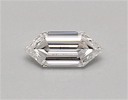 Picture of Lab Created Diamond 0.32 Carats, LONG HEXAGON with  Cut, E Color, vvs2 Clarity and Certified by IGI