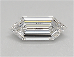 Picture of Lab Created Diamond 0.38 Carats, LONG HEXAGON with  Cut, E Color, vs1 Clarity and Certified by IGI