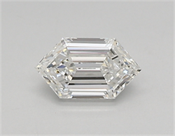 Picture of Lab Created Diamond 0.33 Carats, LONG HEXAGON with  Cut, E Color, vvs2 Clarity and Certified by IGI
