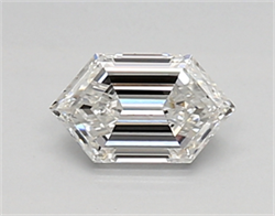 Picture of Lab Created Diamond 0.37 Carats, HEXAGON with  Cut, E Color, fl Clarity and Certified by IGI