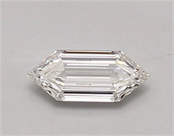 Picture of Lab Created Diamond 0.39 Carats, LONG HEXAGON with  Cut, E Color, vvs2 Clarity and Certified by IGI