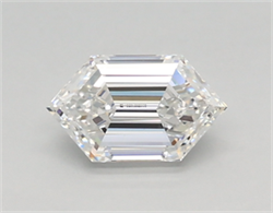 Picture of Lab Created Diamond 0.44 Carats, LONG HEXAGON with  Cut, D Color, vvs2 Clarity and Certified by IGI