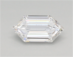 Picture of Lab Created Diamond 0.33 Carats, LONG HEXAGON with  Cut, D Color, vvs2 Clarity and Certified by IGI