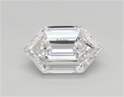 Picture of Lab Created Diamond 0.33 Carats, LONG HEXAGON with  Cut, D Color, vs1 Clarity and Certified by IGI