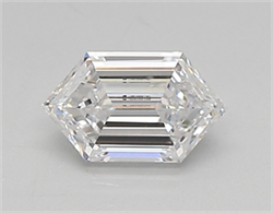 Picture of Lab Created Diamond 0.48 Carats, LONG HEXAGON with  Cut, D Color, vvs2 Clarity and Certified by IGI