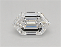 Picture of Lab Created Diamond 0.42 Carats, LONG HEXAGON with  Cut, D Color, vs1 Clarity and Certified by IGI