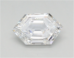 Picture of Lab Created Diamond 0.35 Carats, LONG HEXAGON with  Cut, D Color, vs1 Clarity and Certified by IGI