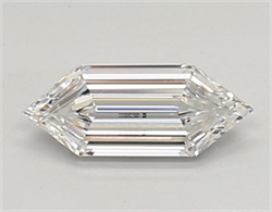 Picture of Lab Created Diamond 0.39 Carats, LONG HEXAGON with  Cut, D Color, vvs1 Clarity and Certified by IGI