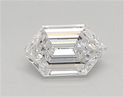 Picture of Lab Created Diamond 0.40 Carats, LONG HEXAGON with  Cut, D Color, vs1 Clarity and Certified by IGI