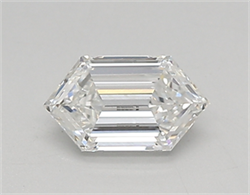 Picture of Lab Created Diamond 0.40 Carats, LONG HEXAGON with  Cut, E Color, vvs2 Clarity and Certified by IGI