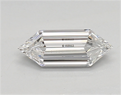 Picture of Lab Created Diamond 0.35 Carats, LONG HEXAGON with  Cut, D Color, fl Clarity and Certified by IGI