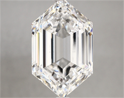 Picture of Lab Created Diamond 5.37 Carats, LONG HEXAGON with  Cut, D Color, vs1 Clarity and Certified by IGI