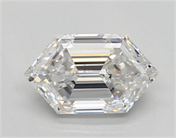 Picture of Lab Created Diamond 0.83 Carats, LONG HEXAGON with  Cut, D Color, vvs2 Clarity and Certified by IGI