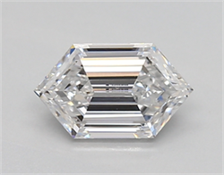 Picture of Lab Created Diamond 0.79 Carats, LONG HEXAGON with  Cut, D Color, vvs2 Clarity and Certified by IGI