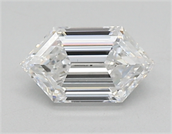 Picture of Lab Created Diamond 0.59 Carats, LONG HEXAGON with  Cut, D Color, vs1 Clarity and Certified by IGI