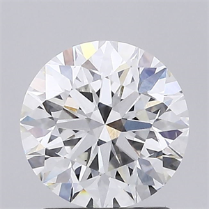 Picture of Lab Created Diamond 1.76 Carats, Round with Excellent Cut, G Color, VS1 Clarity and Certified by IGI