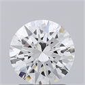Lab Created Diamond 1.72 Carats, Round with Excellent Cut, G Color, VS1 Clarity and Certified by IGI