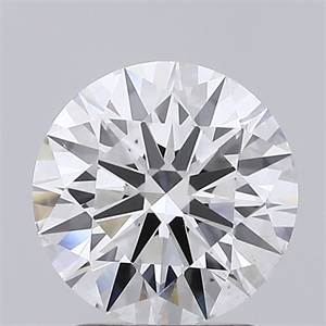 Picture of Lab Created Diamond 1.86 Carats, Round with Ideal Cut, G Color, VS1 Clarity and Certified by IGI
